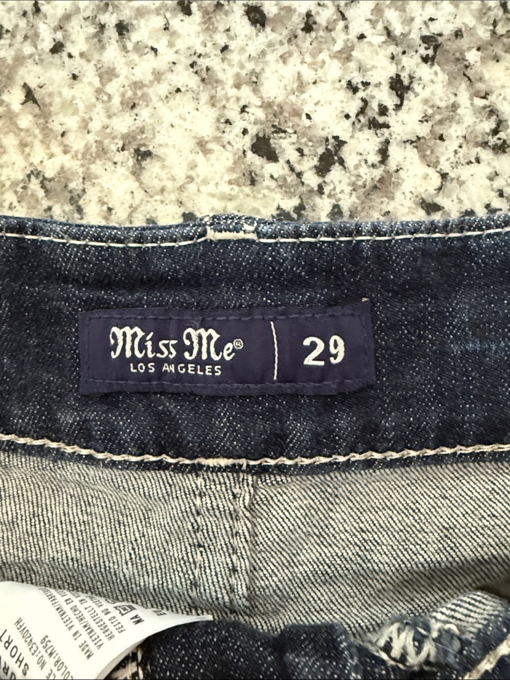 MissMe Denim Shorts in Faded Blue - Picture 2 of 7